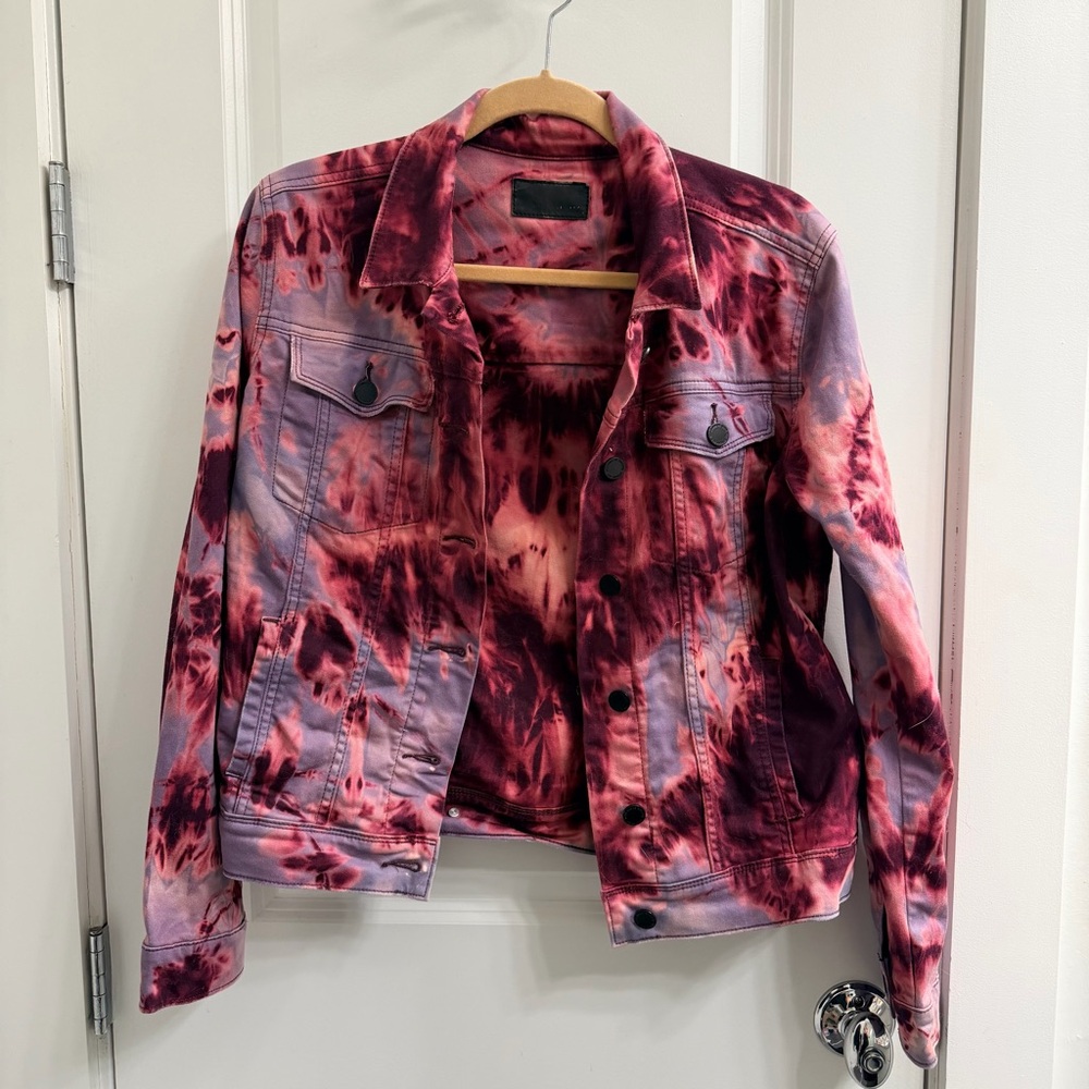 Tie dye denim jacket - M